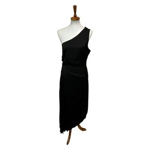 open lace back dress Asymmetrical Floral Maxi Dress Black / L (US 6) main image 1